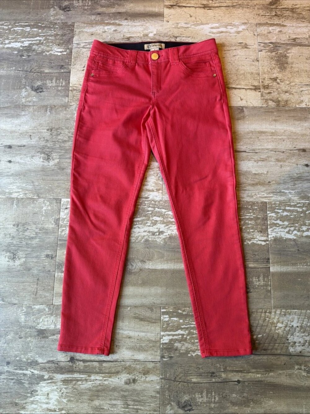 DEMOCRACY Coral Red AB Technology Jeans Stretch Denim Women’s 8